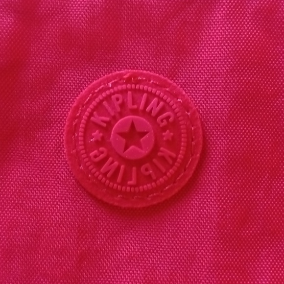 NWT Kipling Creativity red nylon pouch or wristlet or cosmetic bag with monkey ♥ - Picture 4 of 16